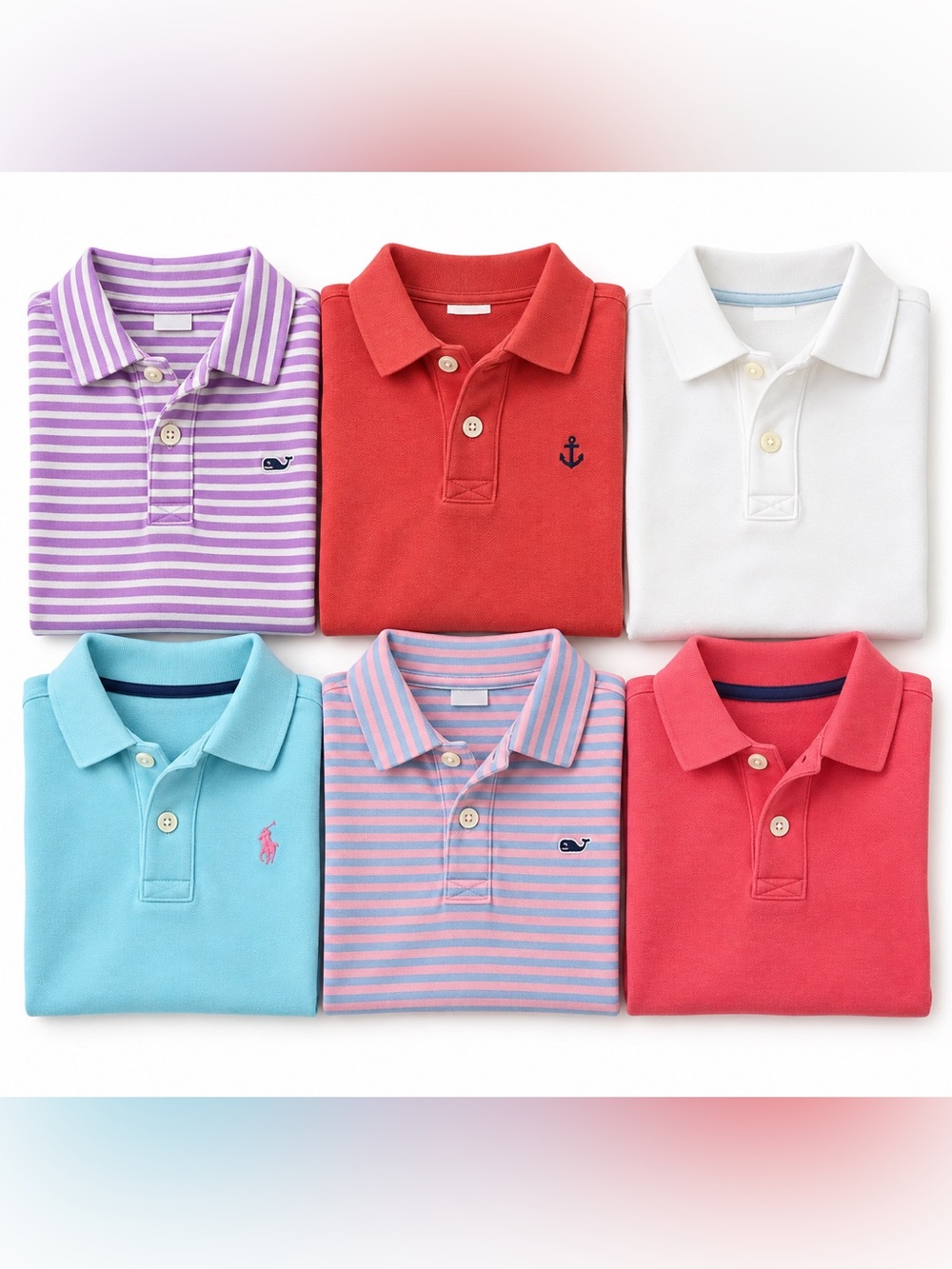 J.Crew & Vineyard Vines Polo Bundle Kids Size 8 Preppy Rugby Coastal